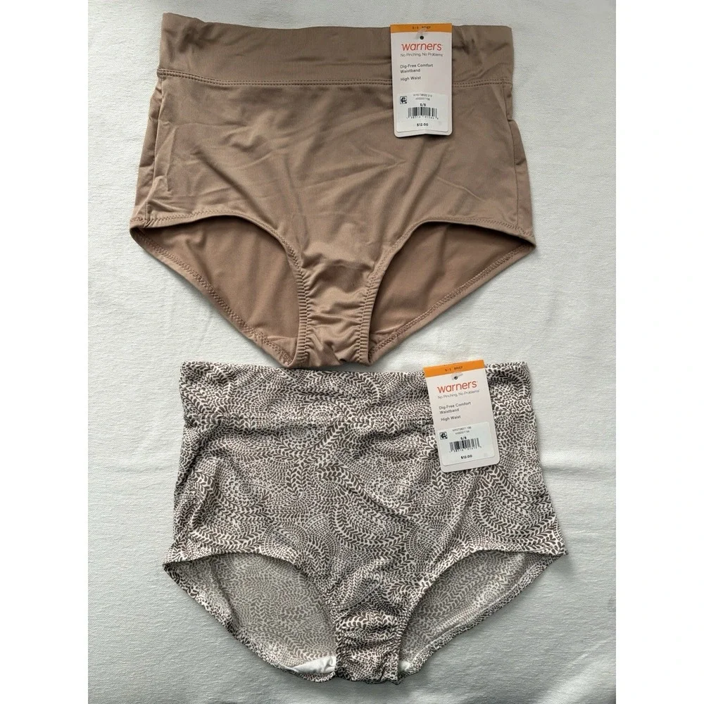 NEW Warners No Pinching No Problem Brief 5738 Briefs 2 Pair Women's Size Small 5